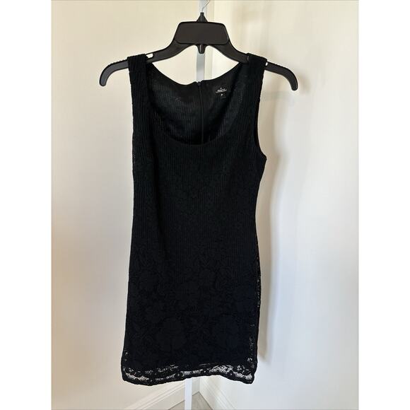 Vintage Mica Black Dress Lace Overlay Sleeveless Scoop Neck Whimsigoth Size PS - Picture 1 of 9